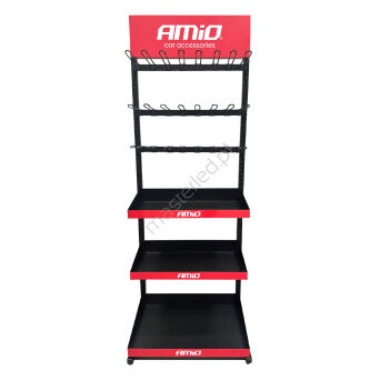 Ekspozytor z półkami i hakami AMIO-04803