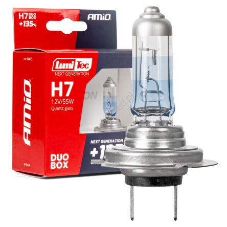 Żarówki halogenowe H7 12V 55W LumiTec NEXT GENERATION +135% DUO AMIO-04405