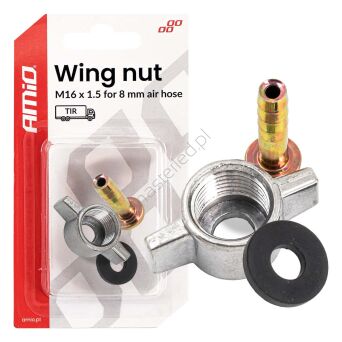 Nakrętka kompresora motylek M16 x 1.5 dla 8mm AMIO-04499