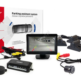 Zestaw czujników parkowania TFT01 4,3" z kamerą HD-307-IR 4 sensory czarne Truck