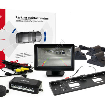 Zestaw czujników parkowania TFT01 4,3" z kamerą HD-402-LED 4 sensory czarne Truck