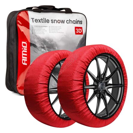 Łańcuchy śniegowe tekstylne 3D 2szt. rozmiar M EN16662-1 Önorm V5121 AMIO-04508