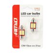 LED CANBUS 4014 10SMD Festoon C5W C10W C3W 31mm White 12V 24V AMIO-01288 - 3