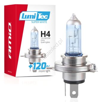 Żarówka halogenowa H4 12V 60/55W LumiTec Super White +120% AMIO-02137