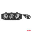 Rozdzielacz gniazda zapalniczki z ładowarką 2x USB-A ON/OFF LED 12V 24V 100W 70cm AMIO-04363 - 4