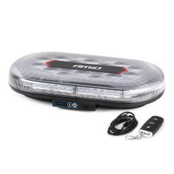 Belka ostrzegawcza bezprzewodowa LED z pilotem R65 R10 326x186x63 26W 12V 24V AMIO-04369
