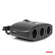 Rozdzielacz gniazda zapalniczki z ładowarką 2x USB-A ON/OFF 12V 24V 100W 70cm AMIO-04362 - 6
