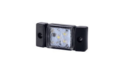 Prostokątna lampka obrysowa LED LD 140 biała, 12/24V