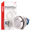 Przycisk chwilowy rozruchu płaski okrągły stalowy 19mm 5A 12/230V AMIO-04436 - 6