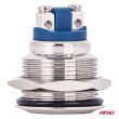 Przycisk chwilowy rozruchu płaski okrągły stalowy 19mm 5A 12/230V AMIO-04436 - 2
