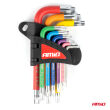 Klucze TORX krótkie zestaw 9 szt. S2 AMIO-04300 - 2
