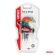 Klucze TORX krótkie zestaw 9 szt. S2 AMIO-04300 - 4