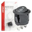Włącznik przełącznik czarny okrągły 12V 230V BU03 AMIO-03614 - 4