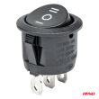 Włącznik przełącznik czarny okrągły 12V 230V BU03 AMIO-03614 - 2
