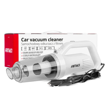 Odkurzacz samochodowy 12V 60W HEPA 5kPa AMIO-03691