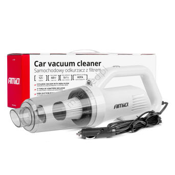 Odkurzacz samochodowy 12V 60W HEPA 5kPa AMIO-03691