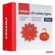 Zestaw samochodowych lamp awaryjnych z funkcją latarki LED 12SMD+3SMD 10szt. Czerwone AMIO-04672 - 8