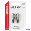 Żarówki LED CANBUS T10 W5W 16SMD 2016 White 12V 24V AMIO-04234 - 5
