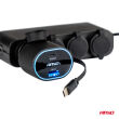 Szybka ładowarka samochodowa ze zwijanym kablem 50W PD30W PD20W + QC3.0 USB-A USB-C AMIO-04176 - 4