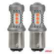Żarówki LED STANDARD BAY15D P21/5W 3030 15SMD czerwone 12V 24V AMIO-05004 - 2