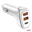 Ładowarka samochodowa 2x USB-A + USB-C 38W AMIO-03886 - 3