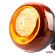 Lampa ostrzegawcza błyskowa mini kogut 18 LED R65 R10 12V 24V W21p AMIO-02922 - 2