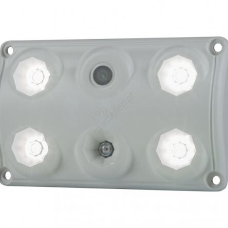 Lampa oświetlenia wnętrza LWD 2157, prostokątna z przełącznikiem i czerwoną diodą