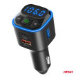 Transmiter samochodowy FM microSD 1×USB-A 2×USB-C 12V 24V AMIO-04651 - 8
