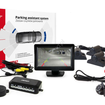 Zestaw czujników parkowania TFT01 4,3" z kamerą HD-305-LED 4 sensory czarne Truck