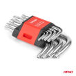Klucze TORX krótkie CRV 9 szt. AMIO-01040 - 3