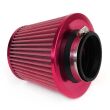Filtr powietrza stożkowy uniwersalny czerwony + 3 adaptery AMIO-01042 - 2