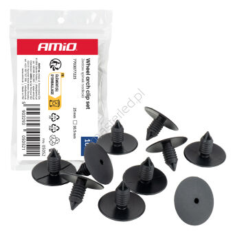 Zestaw spinek nadkola 25 mm ⌀ 10.5 mm 10szt. AMIO-05052