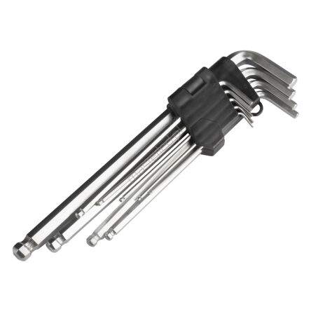 Klucze IMBUS zestaw kluczy imbusowych długie 230 mm 9 szt. AMIO-01721