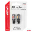 Żarówki LED CANBUS T10 W5W 9 SMD 3030 White 12V 24V 36V 48V AMIO-04244 - 5
