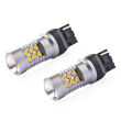 Żarówki LED CANBUS 3030 24SMD T20 WY21W Pomarańczowa Amber 12V 24V AMIO-02393 - 6