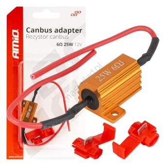 Rezystor CANBUS opornik do żarówek LED 6ohm 25W AMIO-04092