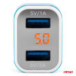 Ładowarka samochodowa 2x USB + woltomierz TEST-04 AMIO-01028 - 2