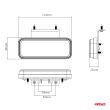 Lampa obrysowa LED OM-02-O prostokątna pomarańczowa AMIO-02376 - 6