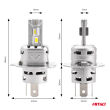 Żarówki samochodowe LED seria X2 H4/H19 6500K Canbus AMIO-02972 - 3