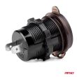 Wodoodporna ładowarka z gniazdami i testerem napięcia 2x USB 12V 24V MOD-06 AMIO-02856 - 2