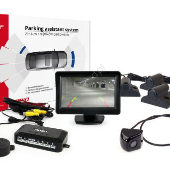 Zestaw czujników parkowania TFT01 4,3" z kamerą HD-310 4 sensory czarne Truck