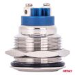 Włącznik płaski okrągły stalowy ON/OFF 19mm 5A 12/230V AMIO-04474 - 2