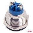 Włącznik płaski okrągły stalowy ON/OFF 19mm 5A 12/230V AMIO-04474 - 4