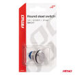 Włącznik płaski okrągły stalowy ON/OFF 19mm 5A 12/230V AMIO-04474 - 7