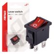 Włącznik kołyskowy z czerwonym podświetleniem 6A 250V AMIO-04439 - 4
