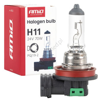 Żarówka halogenowa H11 24V 70W PGJ19-2 AMIO-05022
