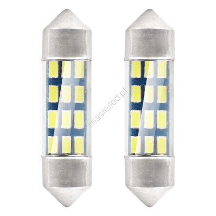 Żarówki LED STANDARD 3014 12SMD Festoon C5W C10W C3W 36mm White 12V