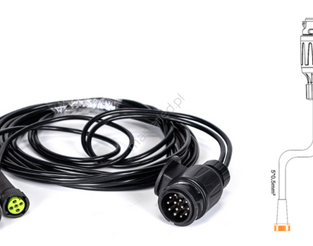 E1511 Przewód baj 2x5 - wtyczka 13pin 5,5m