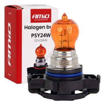 Żarówka halogenowa PSY24W 12V 24W PG20-4 AMBER AMIO-04519