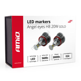 LED marker ringi markery BMW E92 X5 X6 X1 H8 20W GOLD AMIO-01543
